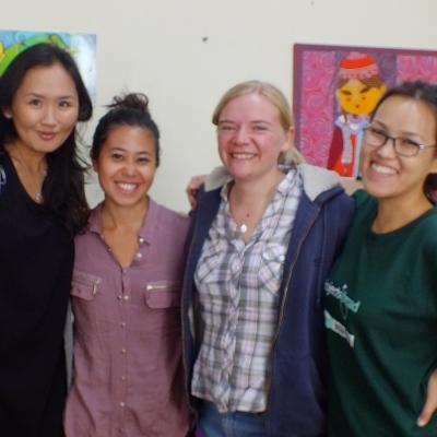 A group of Projects Abroad Psychology Care volunteers in Mongolia pose for a photo in a local centre during placement. Projects Abroad Care and Psychology workers pose for a group photo in a care centre during their Psychology placements in Mongolia.